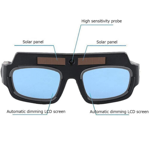 2X Máscara de Soldagem com Escurecimento Automático Solar e Capacete com Estojo de Armazenamento 1
