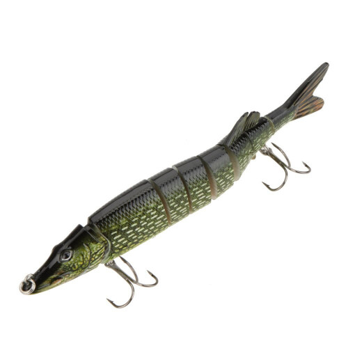 20cm 40g Multi-gelenk 8-segment Angeln Köder Harten Köder ArmyGreen 2