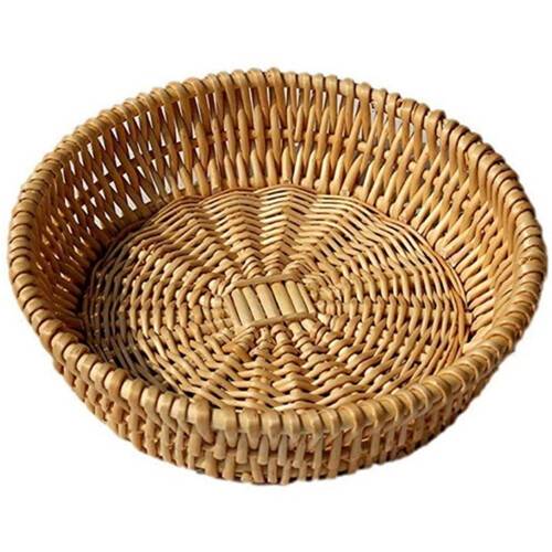 2X Hand-Woven Wicker Basket for Fruit, Vegetable, Gift -25 x 8cm 2