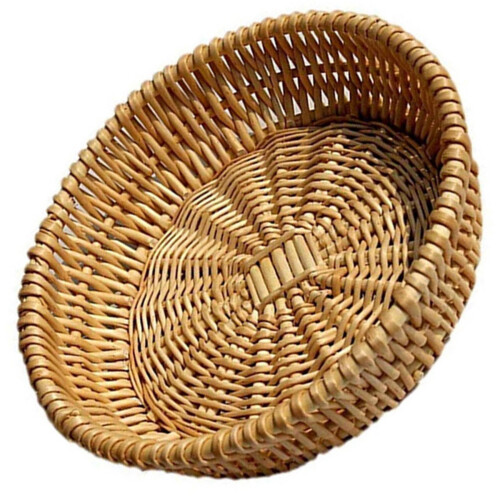 2X Hand-Woven Wicker Basket for Fruit, Vegetable, Gift -25 x 8cm 1