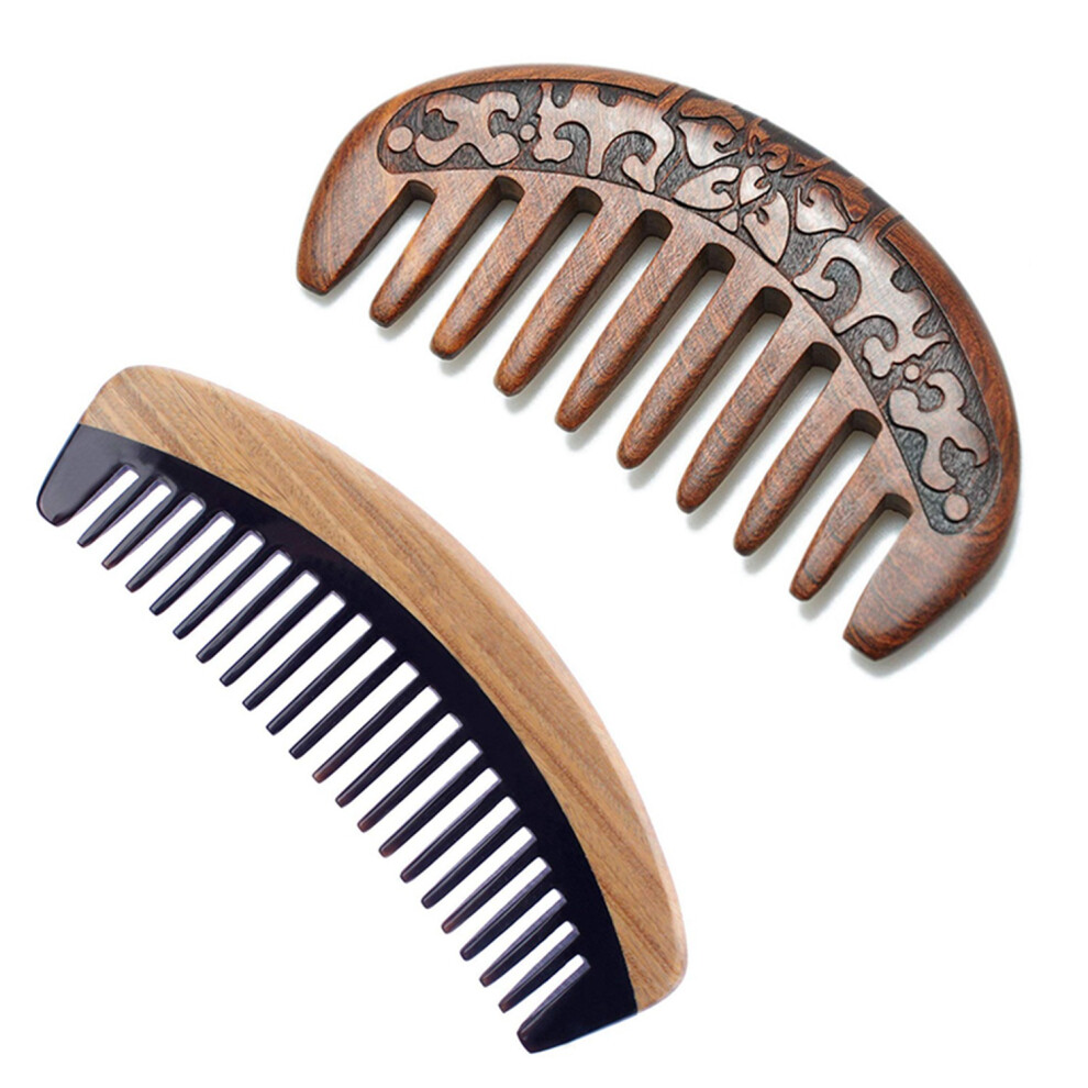 Unisex Hair Comb No Static Sandalwood Horn Comb