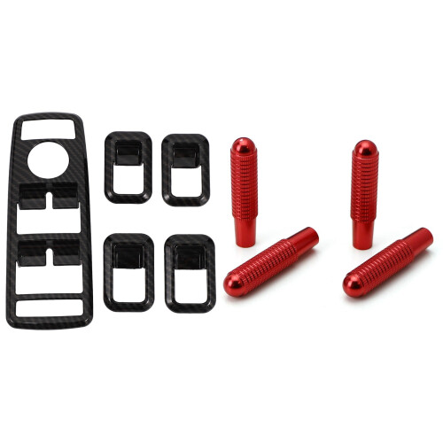 5x Door Window  Cover for   W204 & 4Pcs Bolt- Replace Door Lock Knobs for  (W117 C117 X156) 1