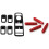 5x Door Window  Cover for   W204 & 4Pcs Bolt- Replace Door Lock Knobs for  (W117 C117 X156) 3