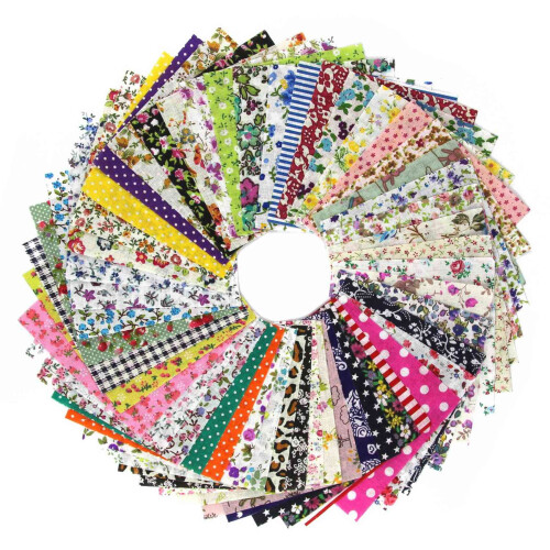 Patch para quilting DIY 60 peças 10cm x 10cm tecido de algodão patchwork pano 1
