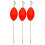 3-pack visdobbers met popping cork dobber voor rode forel 2