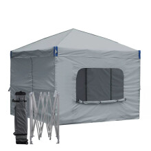 10x10 FT Pop-Up Canopy Tent with Roller Bag and Curtain