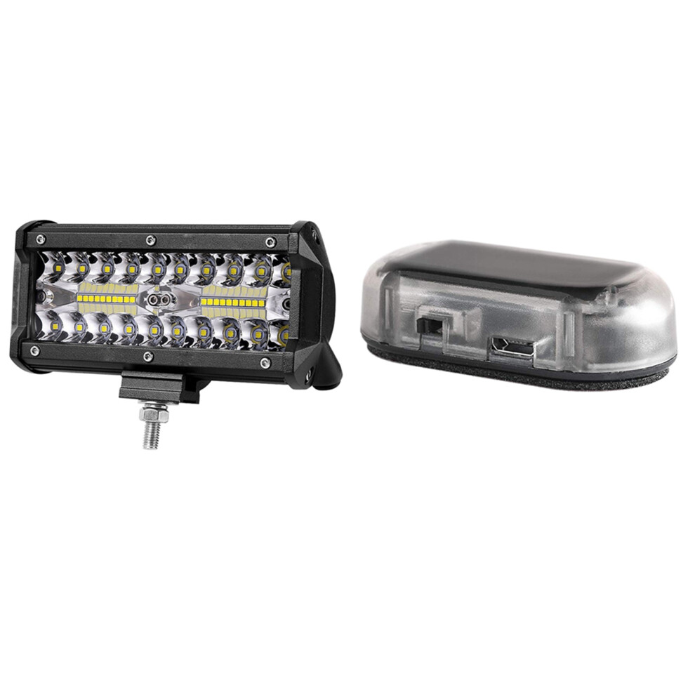 Car Solar Power Simulated Dummy Alarm Warning Anti-Theft Led Blue 4851216601293