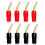Bananenstekkers, connectoren, open schroeftype, 5 paar 6