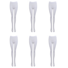 Meia-calça de veludo branca e macia de cor sólida para mulheres