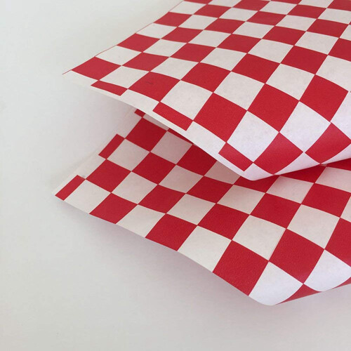 100 ΤΕΜ καρό -Lebensmittelverpackungs-Papiere, Rot und 1