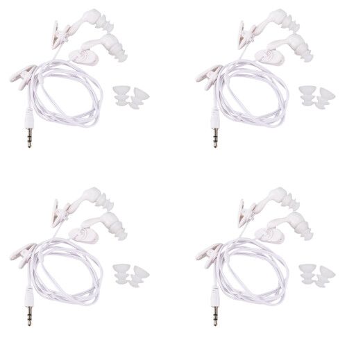 Water proof In-ear Headphone Earphone for MP3 MP4 Underwater White