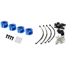 Conjunto de 4 molas de lâmina 1/10 para peças de carro rastreador RC D90 1/10 preto