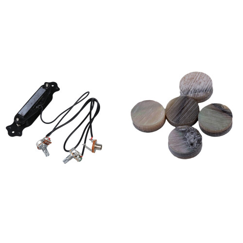 Ukulele κιθάρας με ένθετα κουκκίδες Green Abalone 6mm, μπάντζο (συσκευασία 20 τεμαχίων) 1