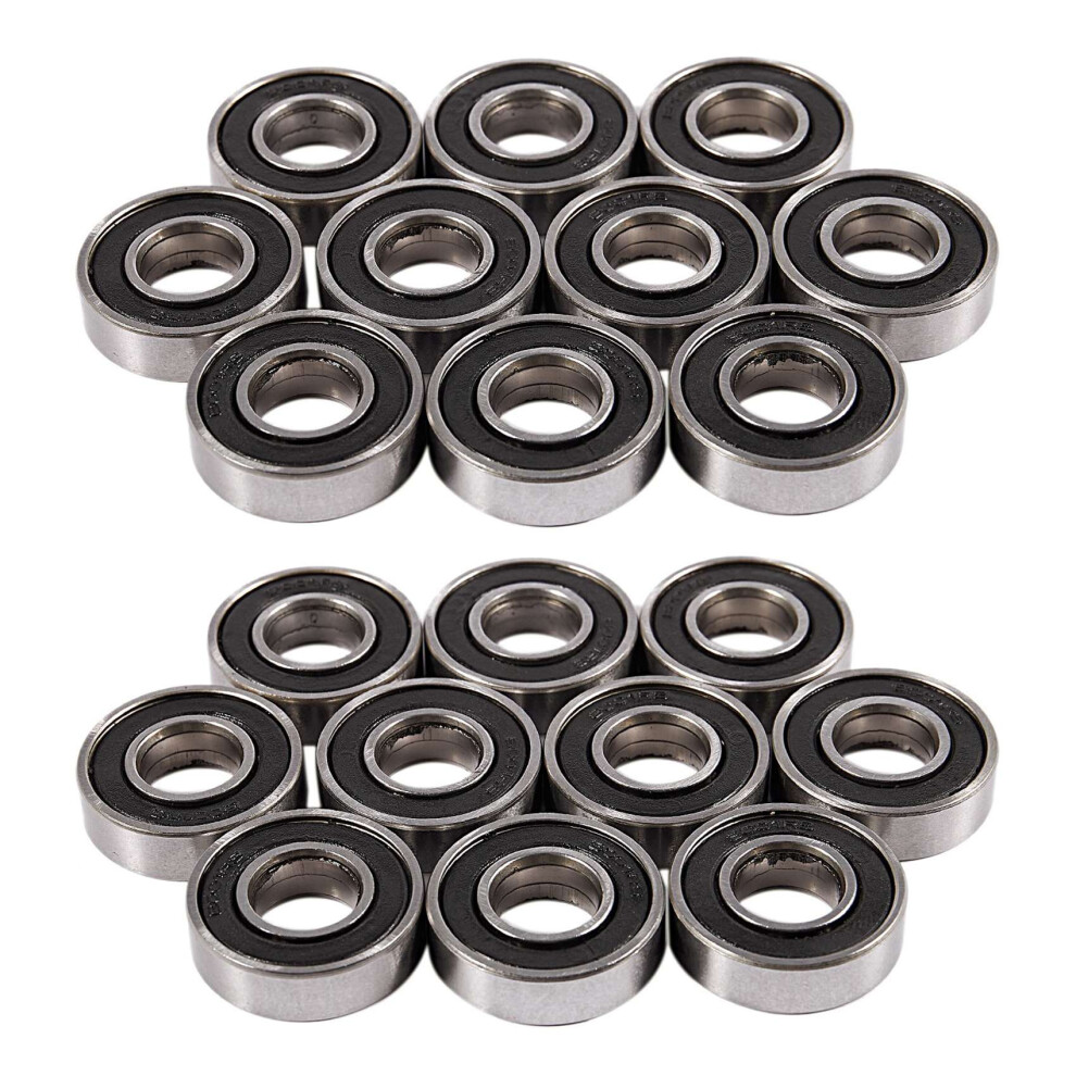 6001Rs Rodamiento Rigido A Bolas 28X12x8mm 20 Piezas,Plateado & Negro Silver/Black 4851216622038