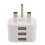 3X Universal USB UK Stik 3-benet vægopladeradapter (3 porte) 2