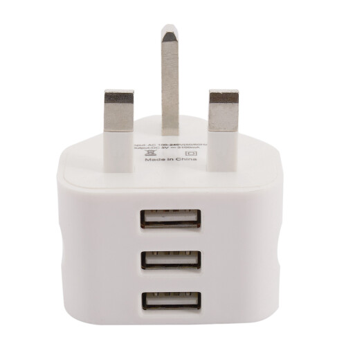 3X Universal USB UK Stik 3-benet vægopladeradapter (3 porte) 1