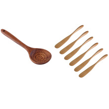 Wooden Butter Knife Cheese Spreader 6.5 Inch, 6 Pieces