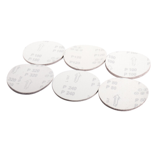 60pcs/set 5inch 125mm Sheets Grit 80/100/120/180/240/320 Sanding Disc 1