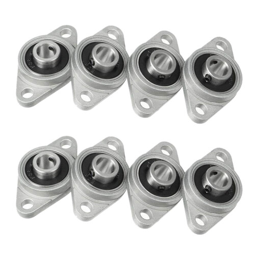 4 stk. Kfl08 puteblokk 8 mm diameter rombisk flenslager for CNC