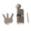 2x 70 mm cylinderlåstillbehör inomhusdörrlås i zinklegering 2