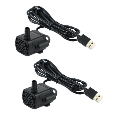 Ultratyst mini borstlös USB-vattenpump 5V 70cm dränkbar
