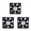 3 x 90 x 90 x 25 mm DC 12 V 0,60 A 4-bens computer CPU-køleblæsere 1