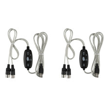 MIDI til USB-kabelkontakt PC til synthesizer musikk keyboardadapter