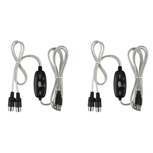MIDI til USB-kabelstik PC til synthesizer musik keyboard adapter