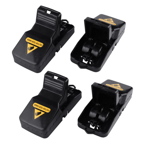 4x Mouse Trap Mouse Finger Live Trap Rat trap Black