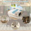 Beige 3ft Upholstered Daybed (90x190cm), Velvet Sofa Bed with USB 4