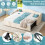 Beige 3ft Upholstered Daybed (90x190cm), Velvet Sofa Bed with USB 5