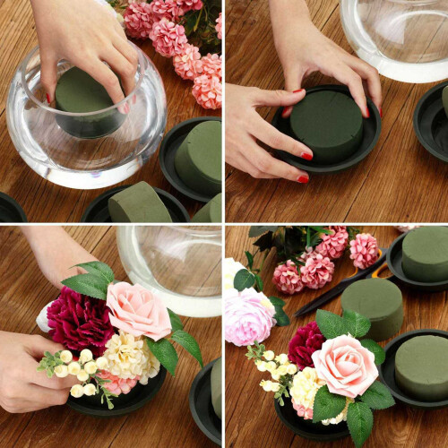 Σετ 8 τεμαχίων για DIY ανθοσυνθέσεις με πράσινο στρογγυλό αφρό από υγρό floral 2