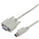 Καλώδιο λήψης DB9P σε 8P Mini Din RS232, λευκό, 8,2 πόδια για PLC -EH 4
