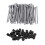 M2.5x0.45mm Zinc Plated Nylon Insert Hex Lock Nuts Black 50pcs 1