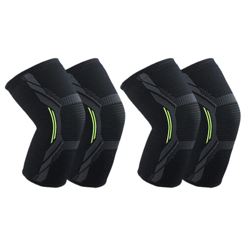 2X Ginocchiere traspiranti per basket e calcio, supporto per ginocchio XL