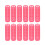 12 stuks roze plastic DIY haarstyling rollers en krultangen 3