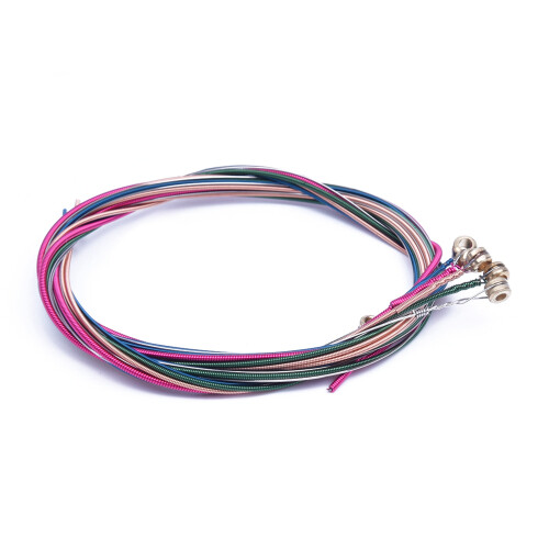 Set di corde colorate arcobaleno per chitarra acustica 1
