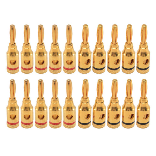 Bananenstekkers, connectoren, open schroeftype, 10 paar