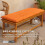 Homescapes (Three Seater, Burnt Orange) Bench Cushion 6