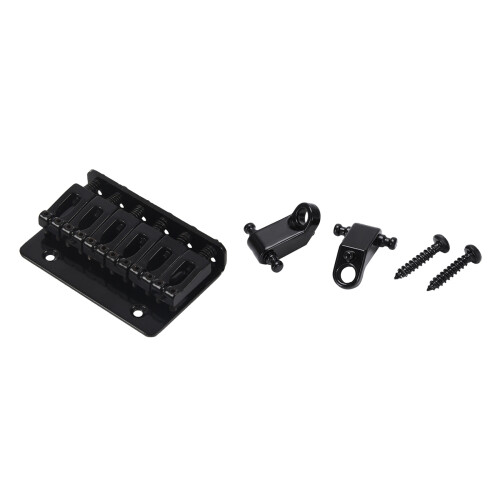 Sort 6-strenget fast hardtail guitarbro til Strat guitar