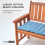 Homescapes (Two Seater, Airforce Blue) Bench Cushion 3