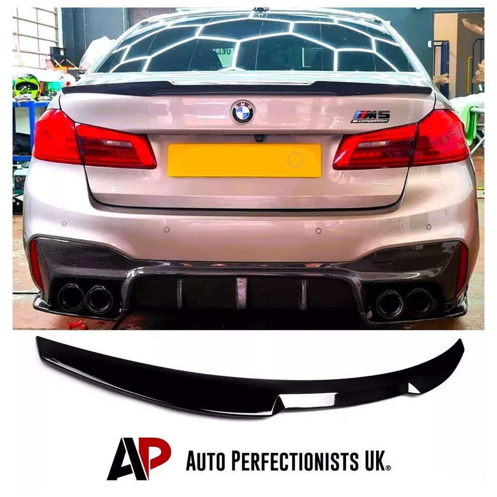 For Bmw 5 Series M5 G30 F90 Rear Boot Spoiler M4 Style Lip Wing 2016+ Black 5061072662232