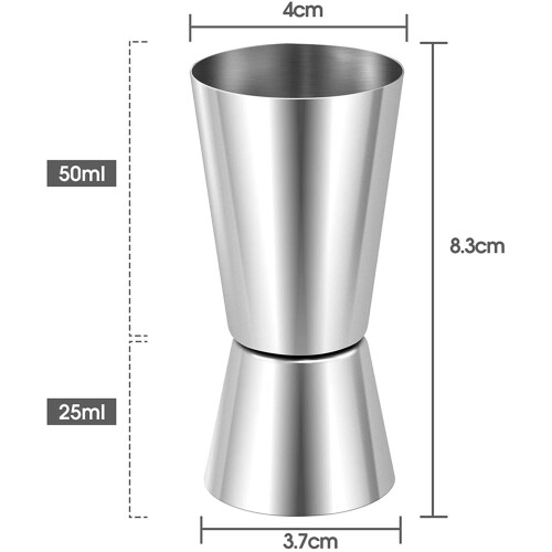 4X Μέτρα Ποτών 25Ml/50Ml, Μέτρο Σφηνιού, Ποτό, Jigger Craft 2
