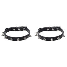 Collier de Cou S, en PU Noir Rivets pour Animaux Chien