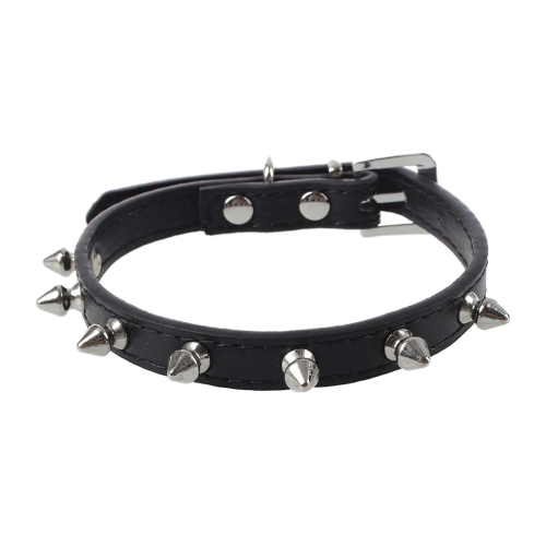 Collier de Cou S, en PU Noir Rivets for Animaux Chien 1