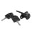 Zinc Alloy Drawer Cupboard Locker Cam Lock with Keys, Black 4