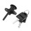 Zinc Alloy Drawer Cupboard Locker Cam Lock with Keys, Black 5