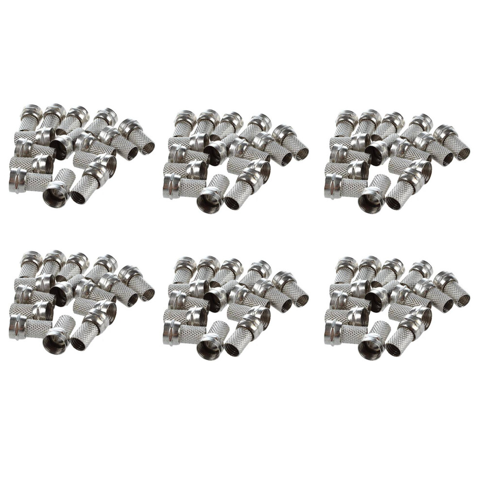 15 Pcs Rg6 F-Type Twist-On Coax Coaxial Cable Connector Silver 4852508217079