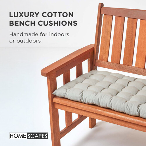 Homescapes (Two Seater, Grey) Bench Cushion 2