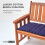Homescapes (Two Seater, Navy Blue) Bench Cushion 3